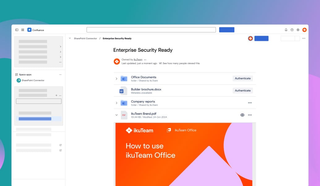SharePoint Connector for Confluence | Embed & Edit Microsoft 365 Files ...