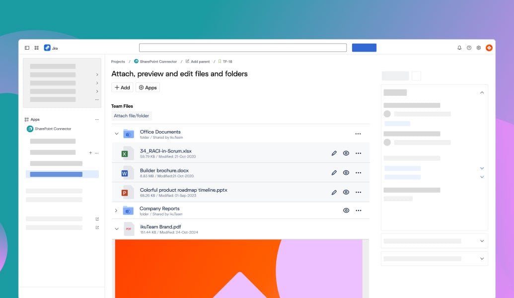 SharePoint Connector for Jira & JSM | SharePoint Jira Integration | ikuTeam