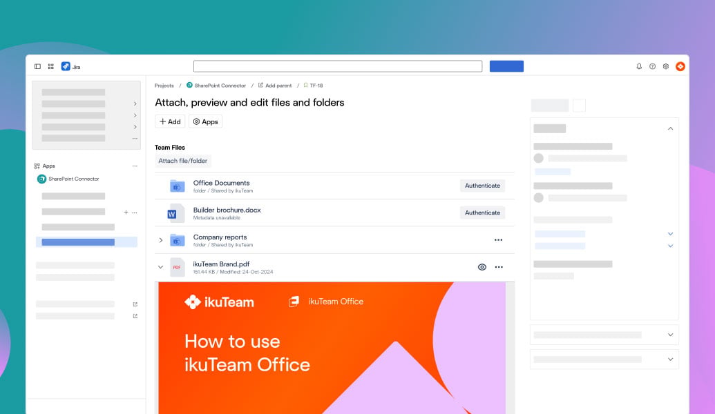 SharePoint Connector for Jira & JSM | SharePoint Jira Integration | ikuTeam
