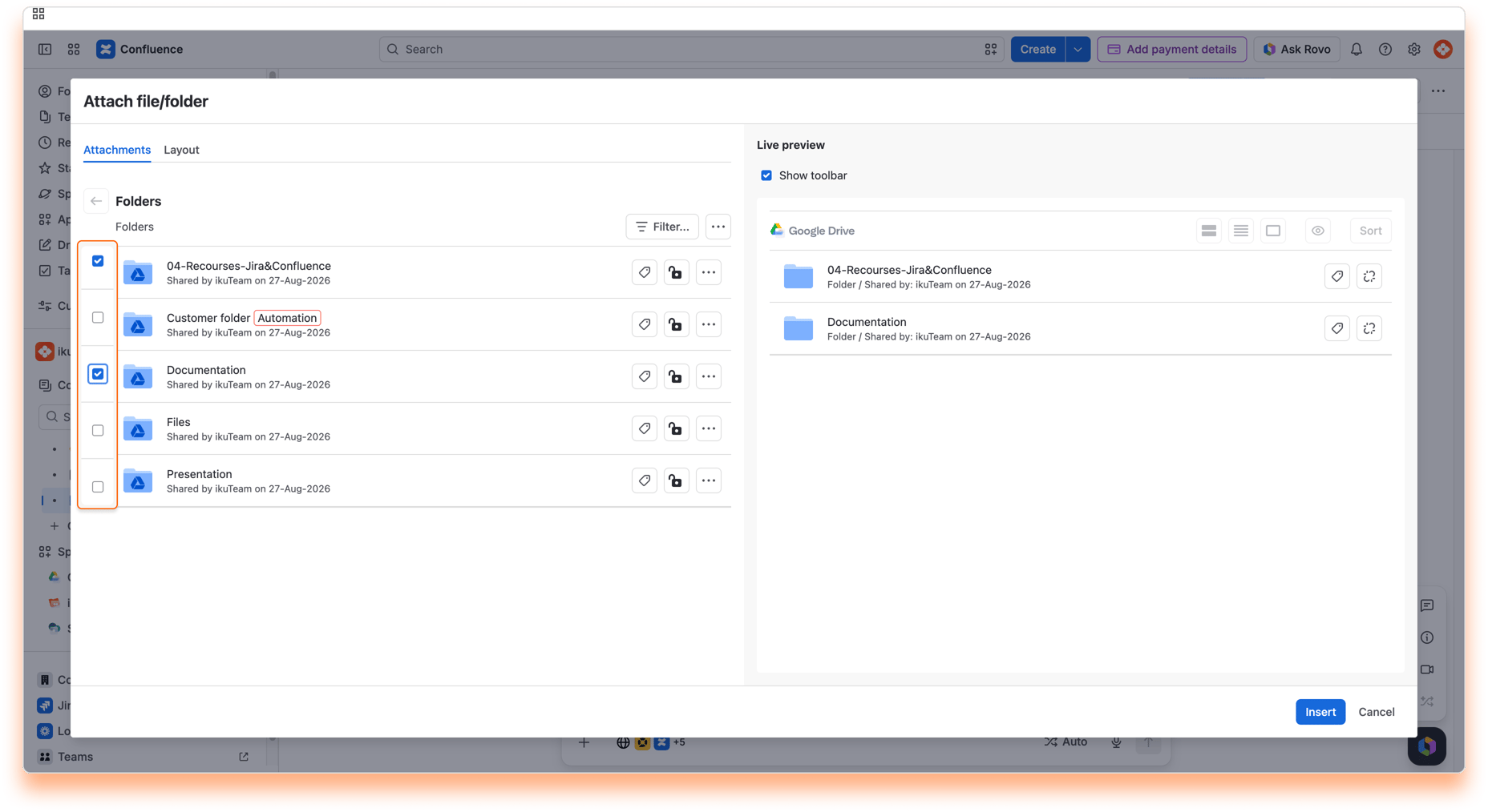 02 - Attaching files and folders to pages - Adding macro