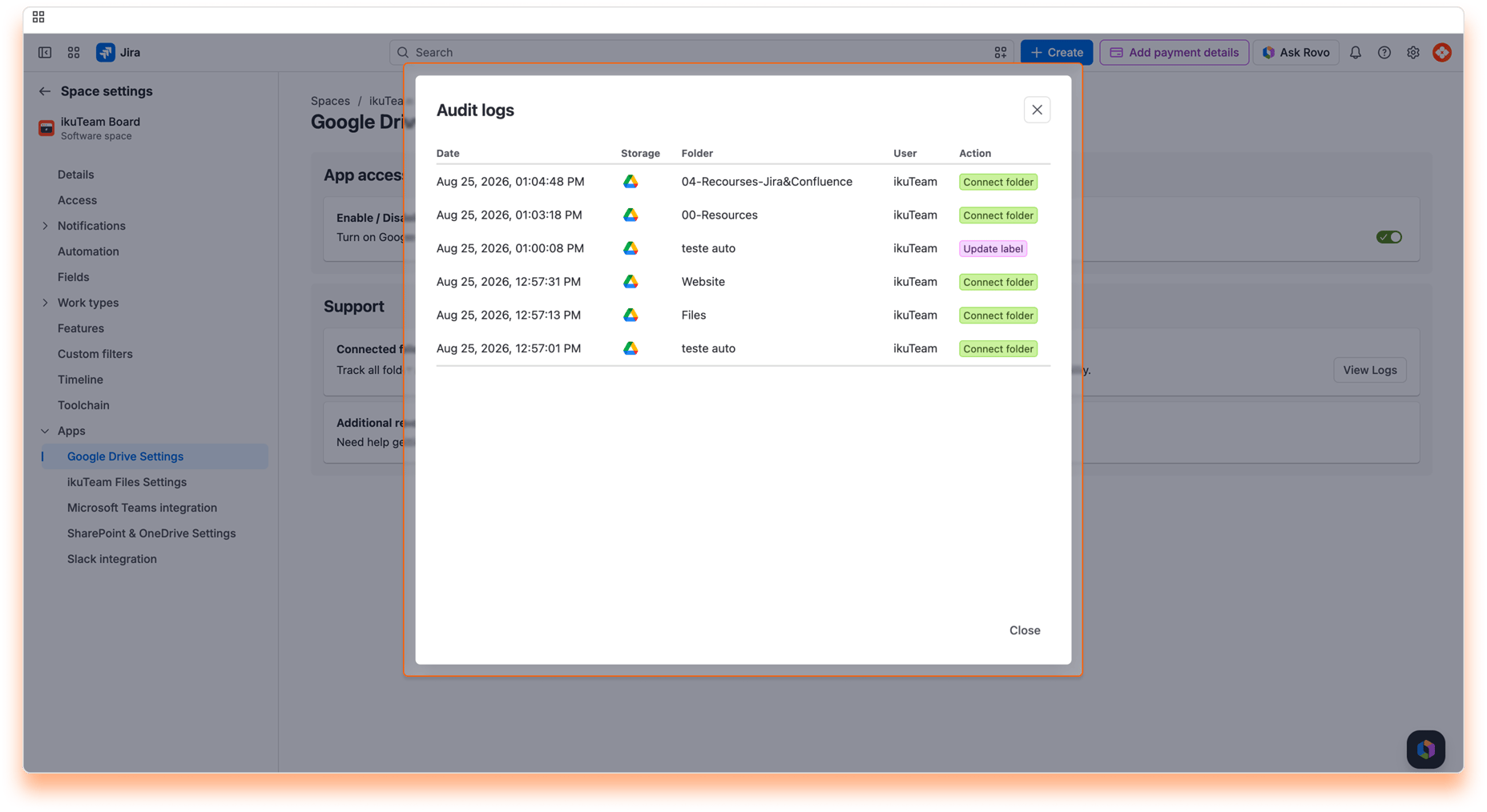03 - Space Settings - Audit Logs