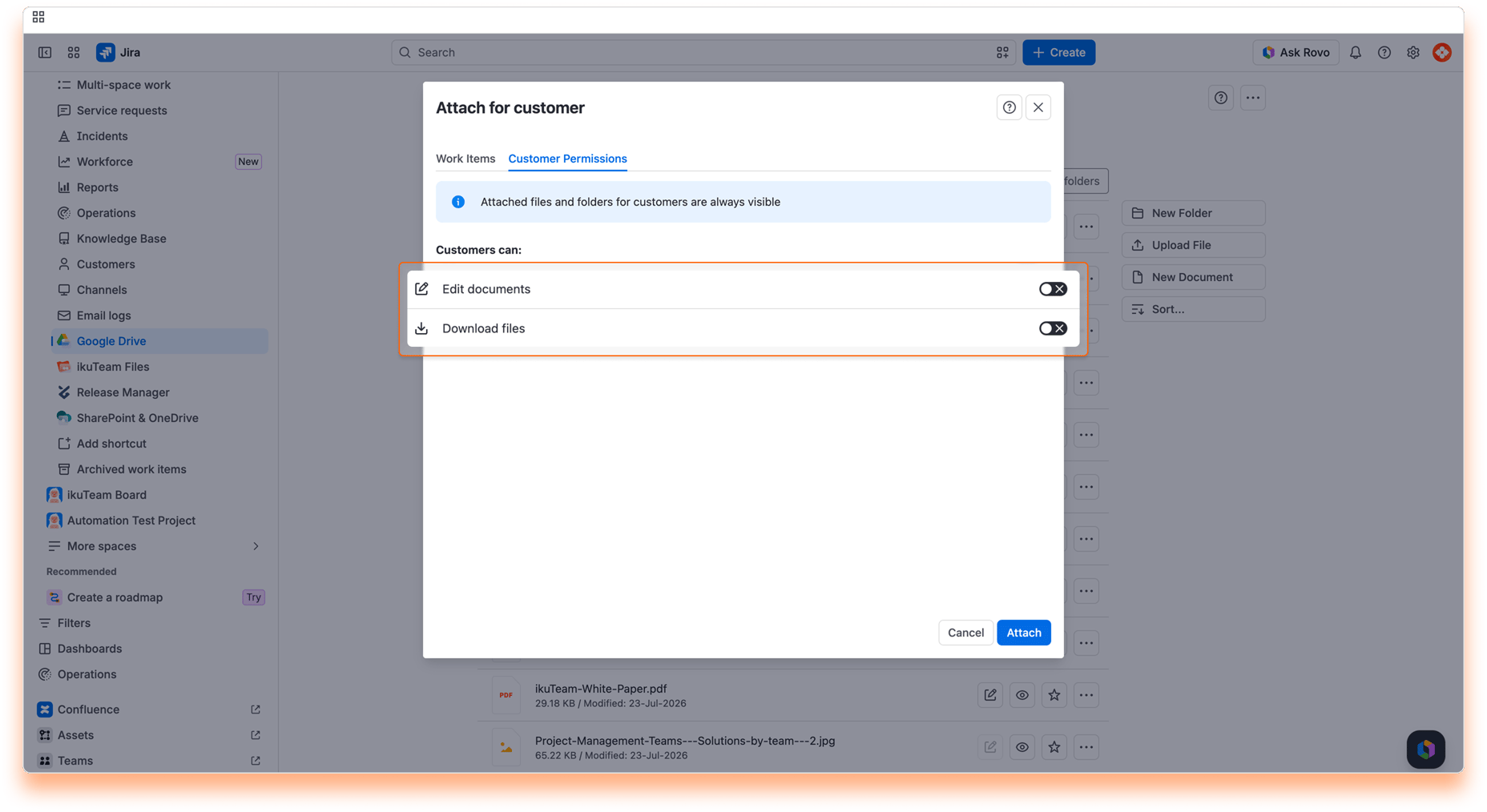 11 - Attaching Files and Folders for Customers - Customer Permissions