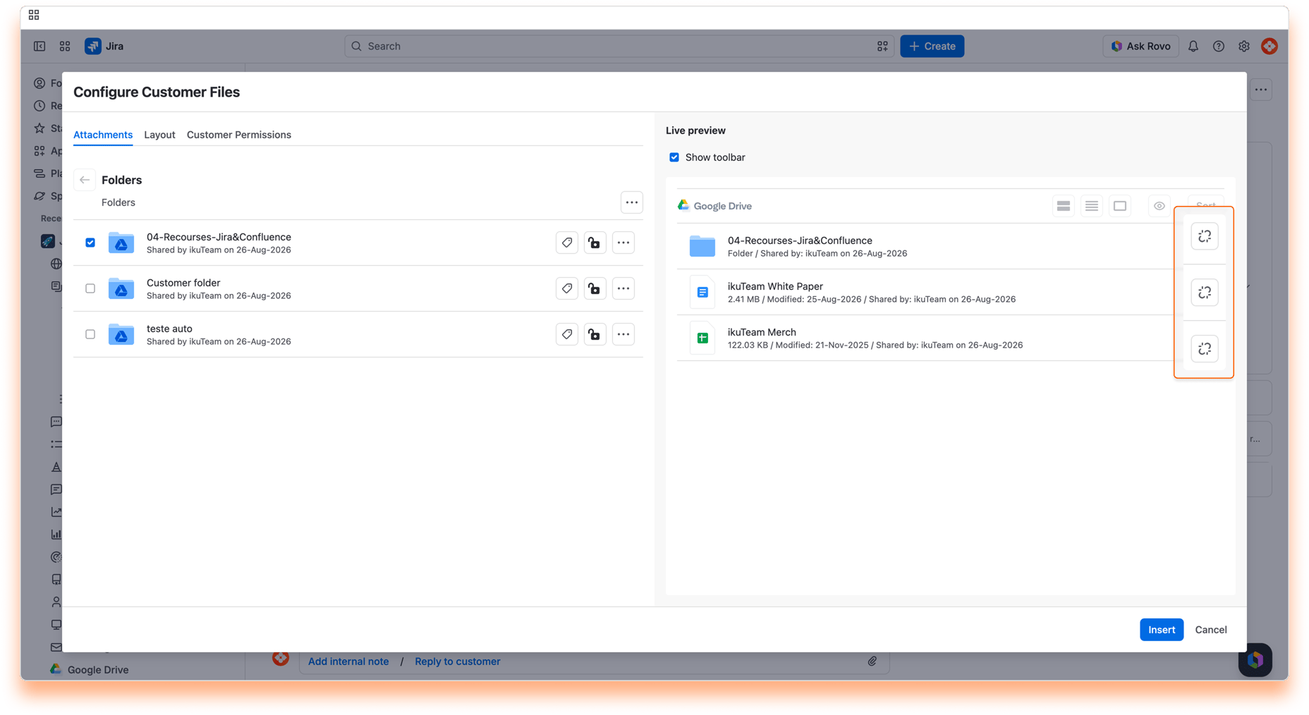 13 - Attaching Files and Folders for Customers - Unlink