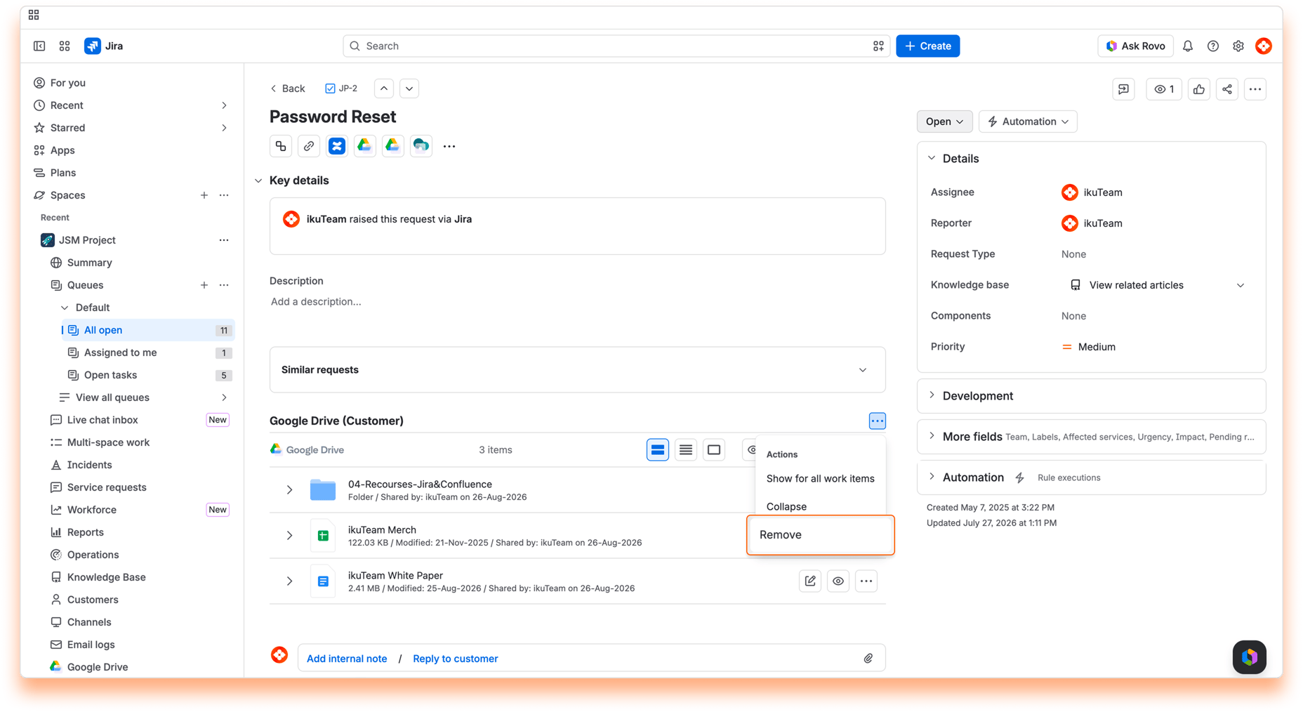 14 - Attaching Files and Folders for Customers - Remove App