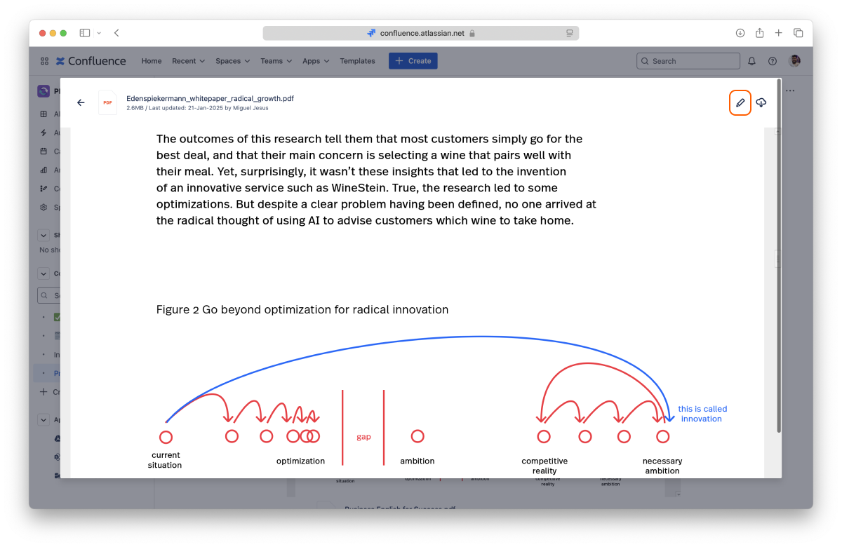 Edit button in the full-screen PDF preview