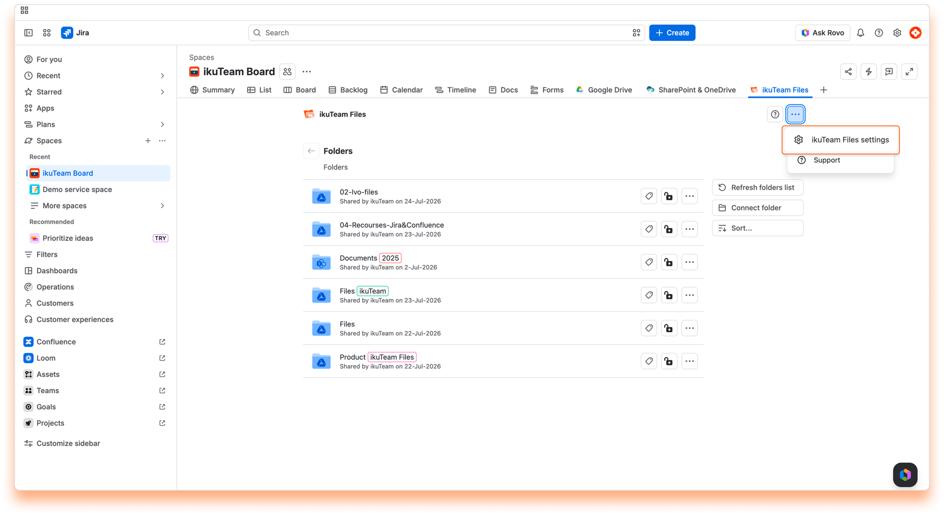 01 - ikuTeam Files Settings - Settings