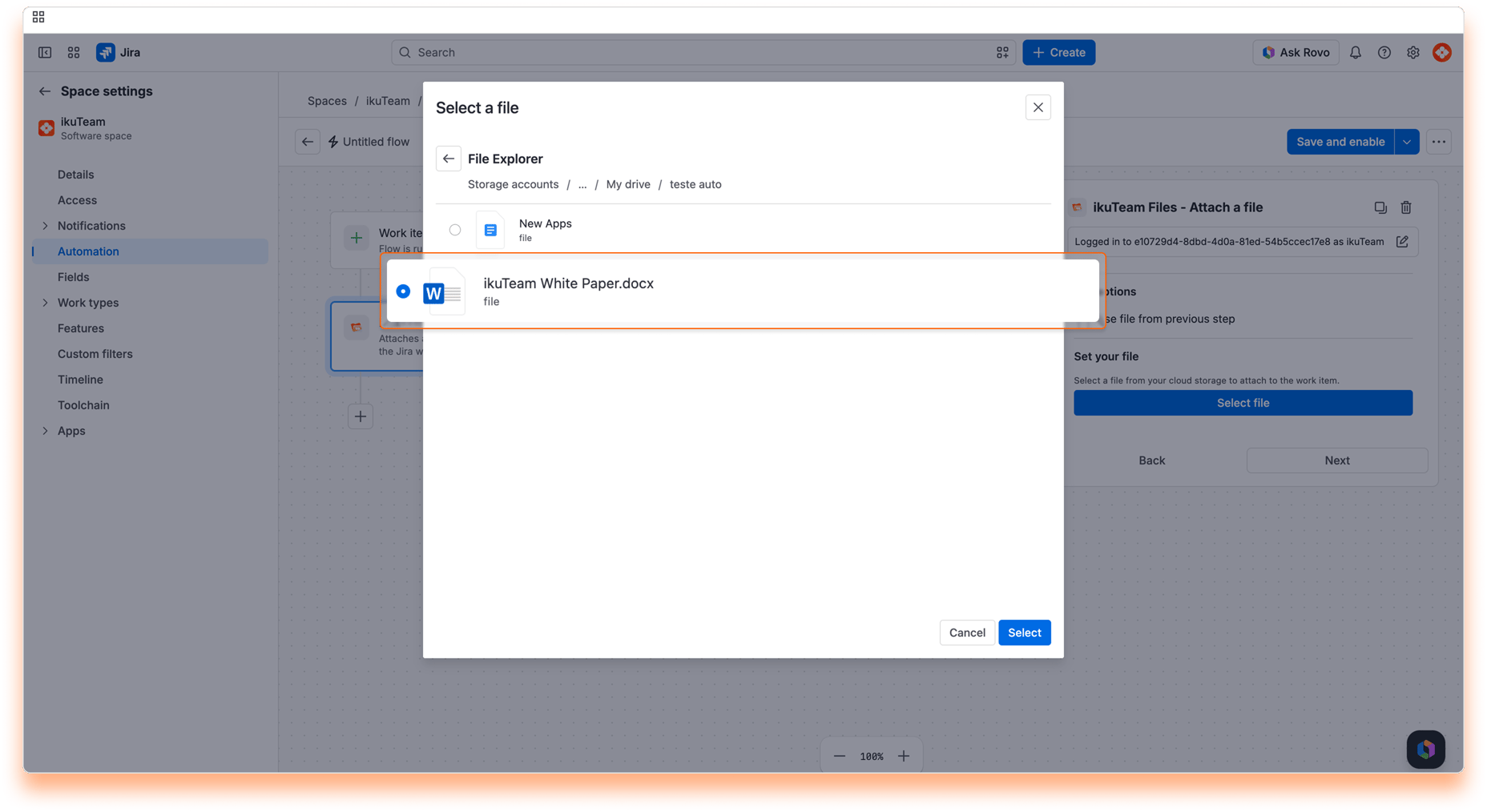 02 - Cloud Folder Automation Workflow - Attach file
