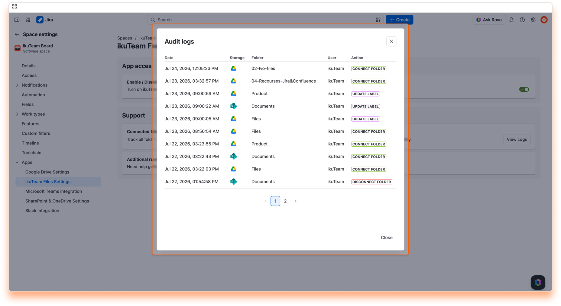 02 - Space Settings - Audit Logs