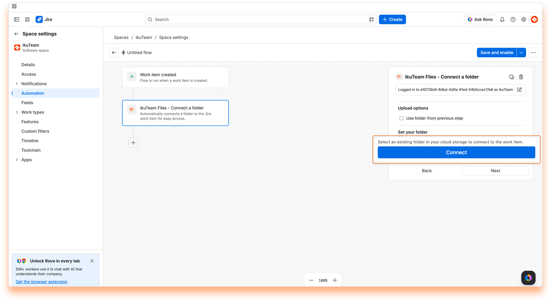 08 - Cloud Folder Automation Workflow - Connect folder