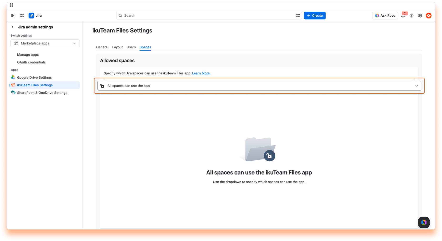 09 - Admin Settings - Allowed Spaces