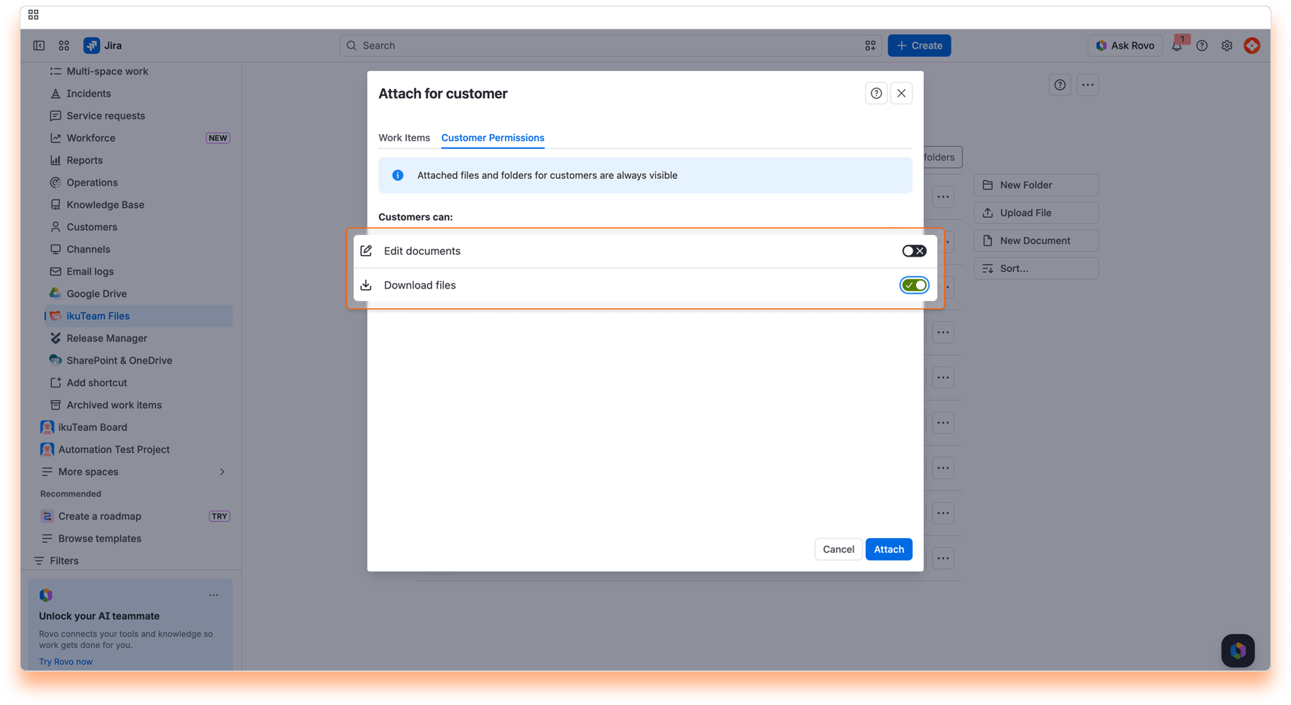 10 - Attaching Files and Folders for Customers - Customer Permissions