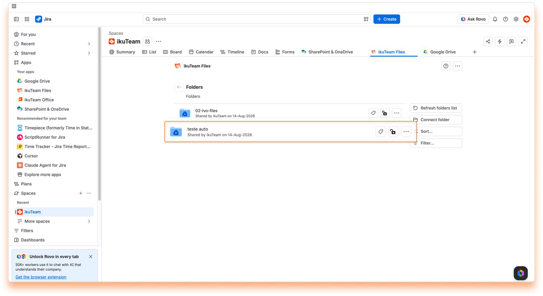 11 - Cloud Folder Automation Workflow - Connect folder to Space