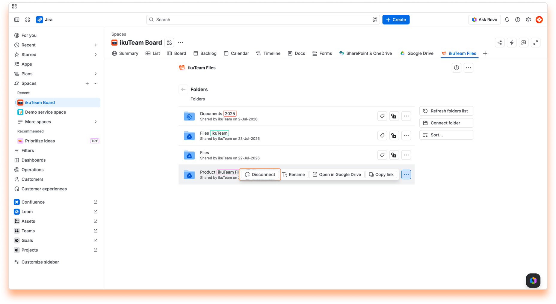 11 - Using the file manager - Disconnect Folder
