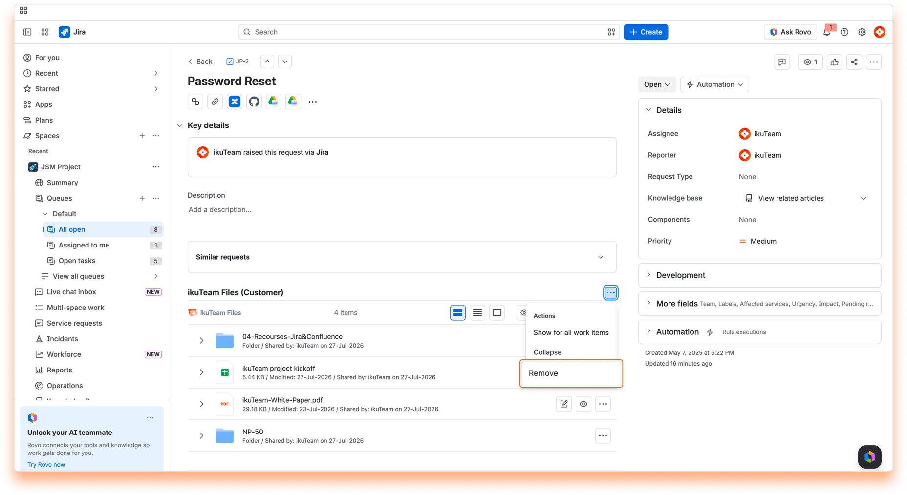 13 - Attaching Files and Folders for Customers - Remove App