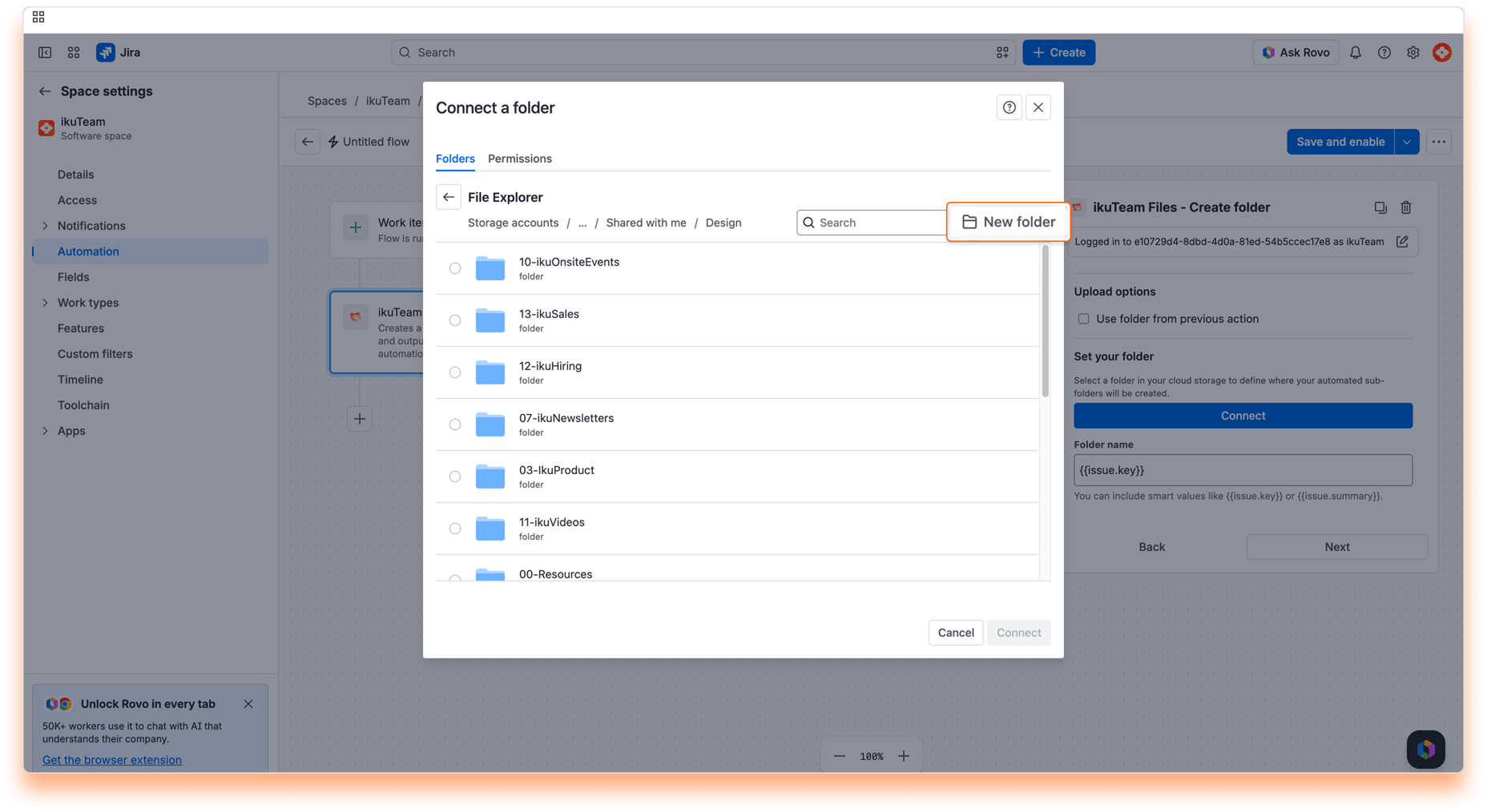 15 - Cloud Folder Automation Workflow - Create folder