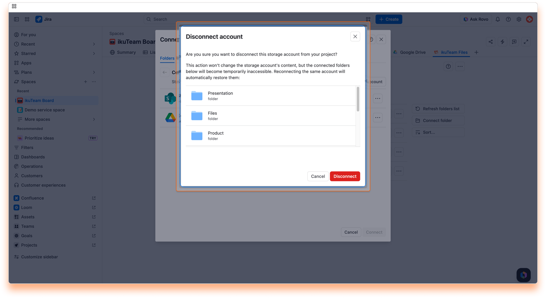 20 - Using the file manager - Disconnect Account