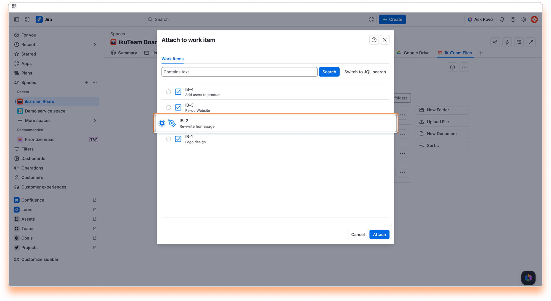24 - Using the file manager - Attach Work Item