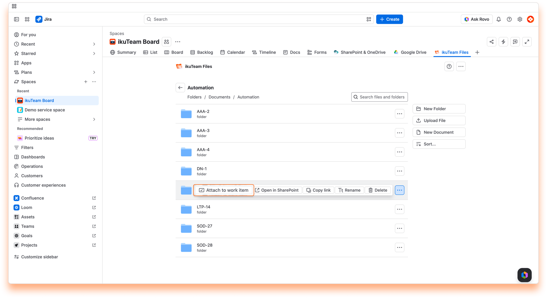 33- Using the file manager - Attach Work Item
