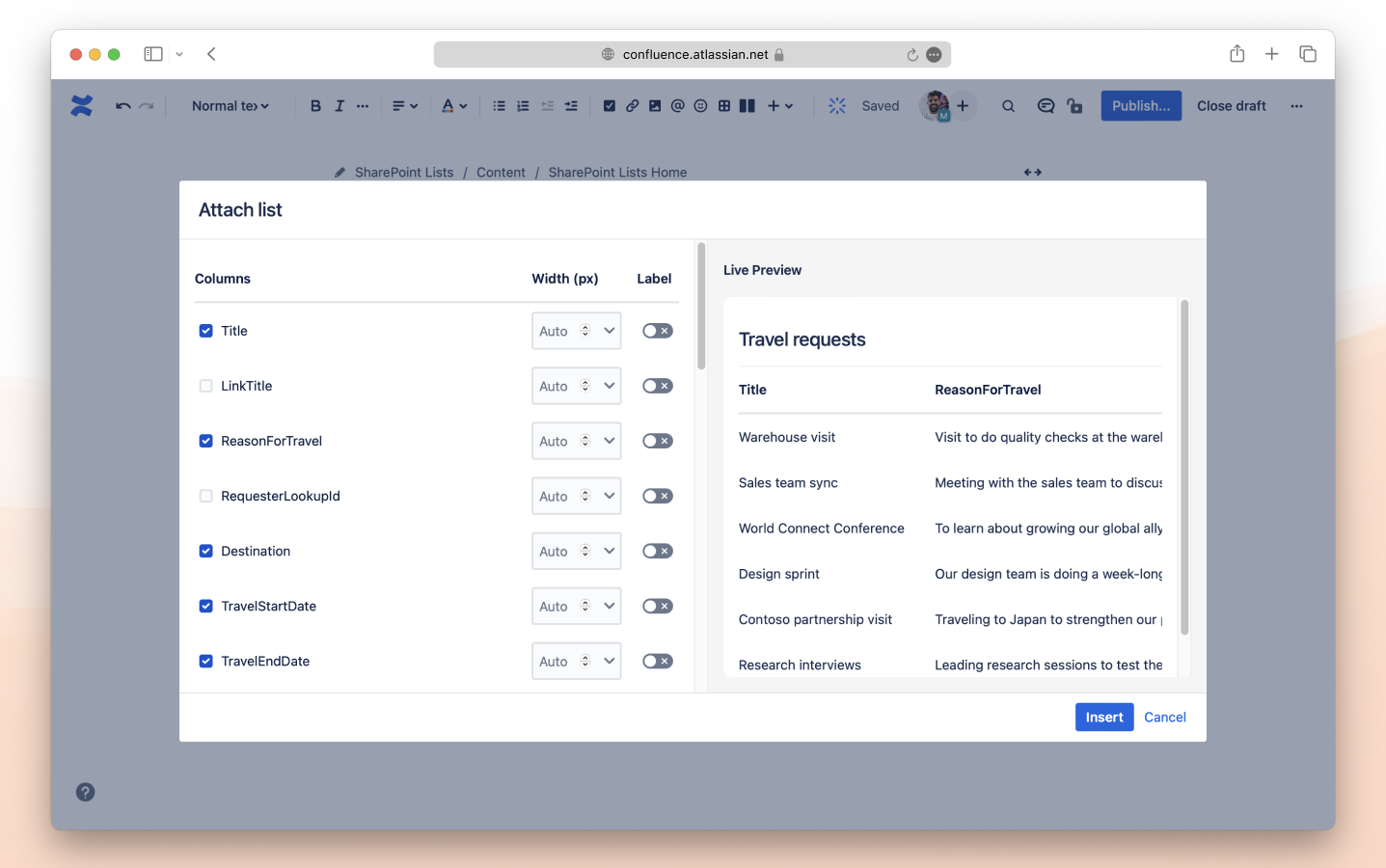 SP lists Confluence Cloud 3